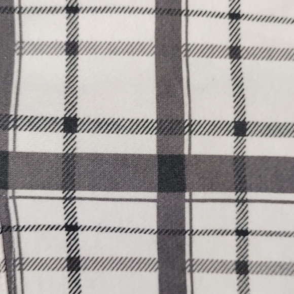 10508 Sebby gray & white plaid double breasted fleece hooded jacket M - Picture 11 of 15